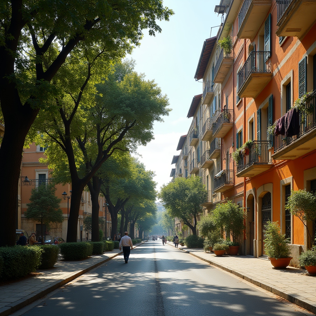 Quartiere del Municipio III di Roma con palazzi e verde urbano